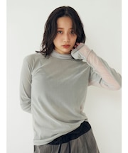 シアーベロアハイネックロングスリーブTee