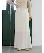 カシミヤ混アイラインスカート