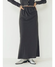 カシミヤ混アイラインスカート