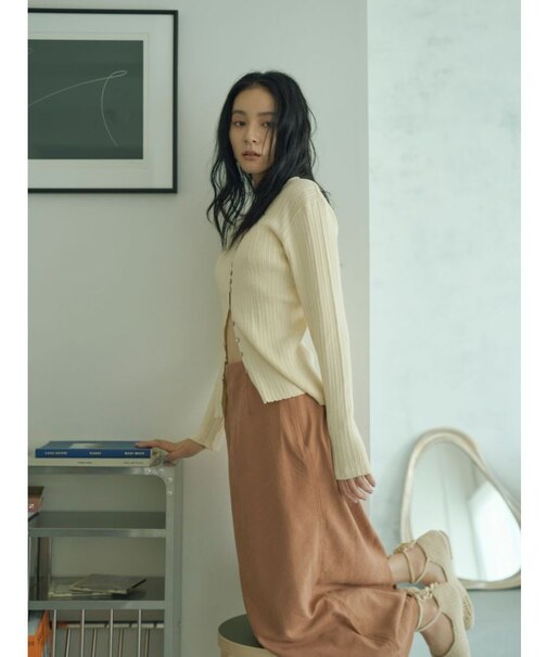 ピーチ起毛フィットフレアスカート