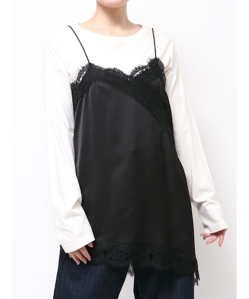 レースデザインキャミ