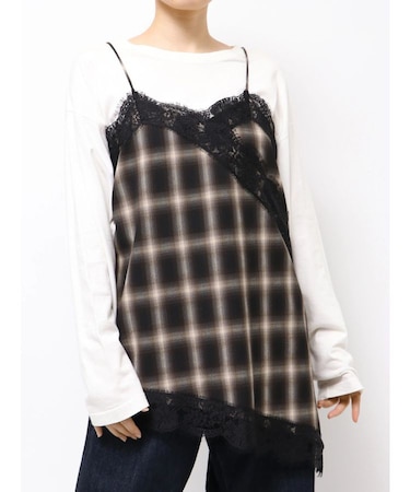 レースデザインキャミ