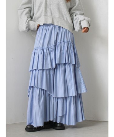 カットオフデザインラッフルスカート