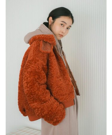 ボアショートブルゾン