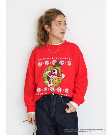 クリスマスプリントスウェット