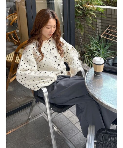 マルチウェイドットニットカーディガン