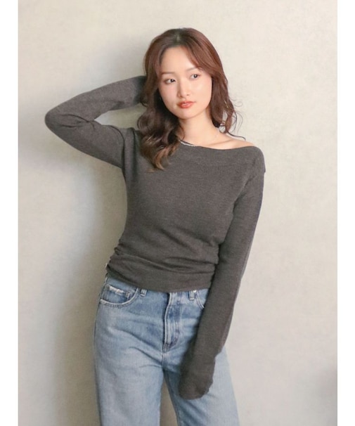 ギャザーデザインフィトニット