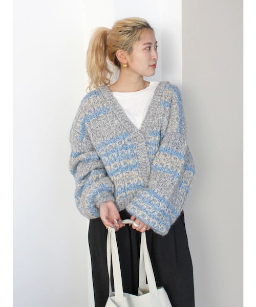 ローゲージラメニットカーディガン｜アングリッドの通販｜&mall