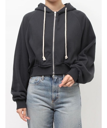 ダブルジップショートパーカー