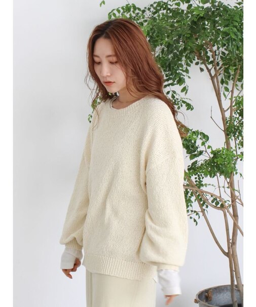 スラブルーズニット