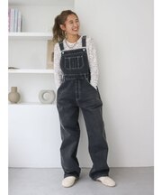 カーブシルエットデニムサロペット