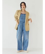 カーブシルエットデニムサロペット