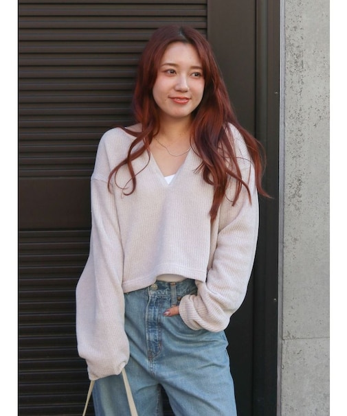 モールダブルフェイスロングスリーブTee