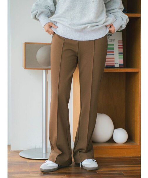ストレッチジャージフレアパンツ