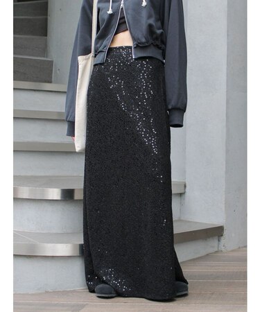 スパンコールラップスカート