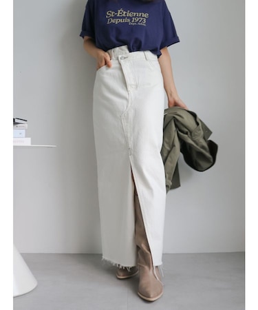 スリットデザインデニムスカート