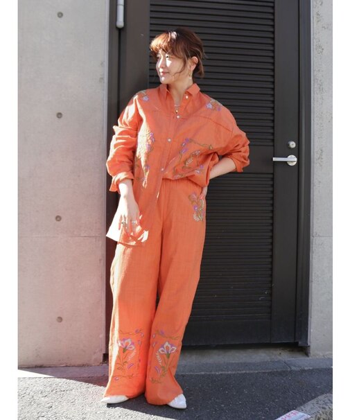 エンブロイダリーエスニックラフパンツ