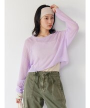 シアーショートニット