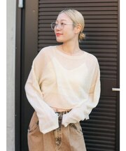 シアーショートニット