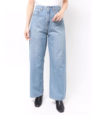 ハイウエストオーガニックコットンルーズデニム