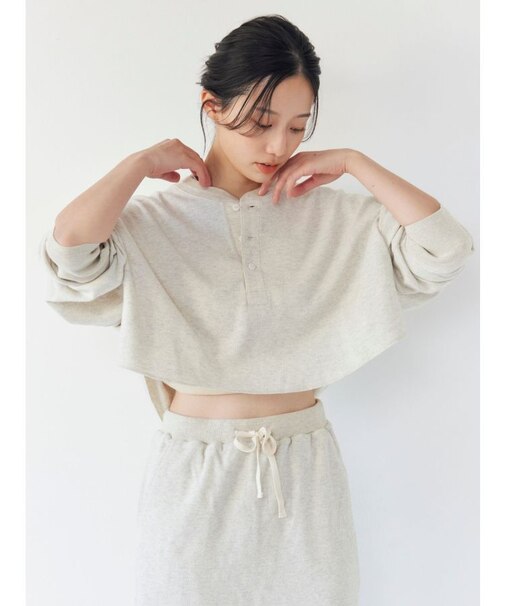 FAITH別注 ヘンリーネックショートロングスリーブTee