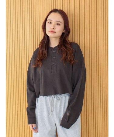 FAITH別注 ヘンリーネックショートロングスリーブTee