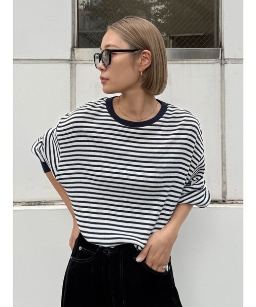 【WEB限定】スリーブボリュームワッフルロングスリーブTee