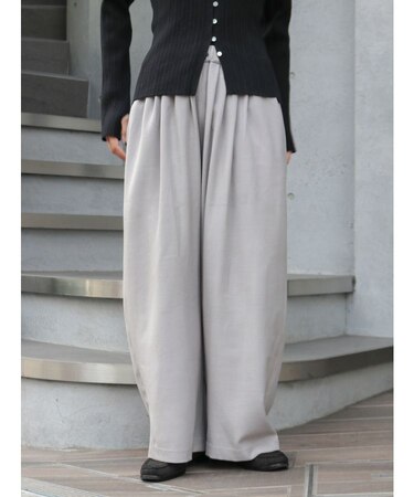 【WEB限定】ウエストギャザーデザインラフパンツ
