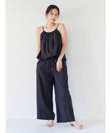 【WEB限定】ウッドビーズコンビキャミセットアップ