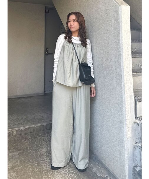 【WEB限定】ウッドビーズコンビキャミセットアップ