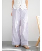 カットオフデザインストライプラフパンツ