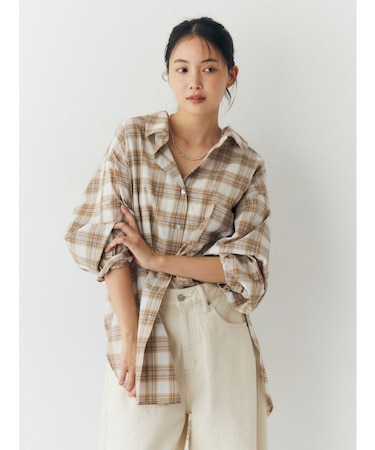 チェックルーズシャツ