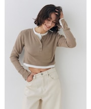 レイヤードデザインヘンリーロングスリーブTee