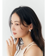 アシメデザインクリアピアス