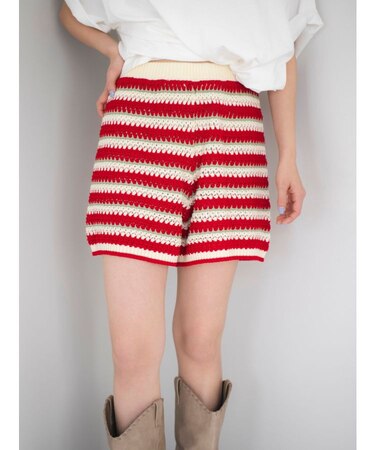 ニットハーフパンツ