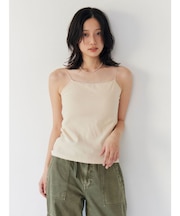 パット付きスクエアキャミソール