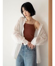 パット付きスクエアキャミソール