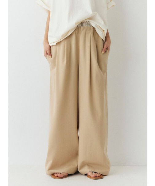 ウエストデザインラインパンツ