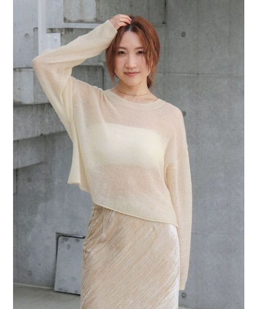 モヘア混シアーニット