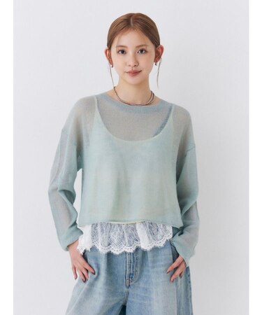 モヘア混シアーニット