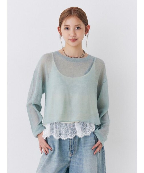 モヘア混シアーニット