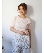 バックデザインハーフスリーブTee