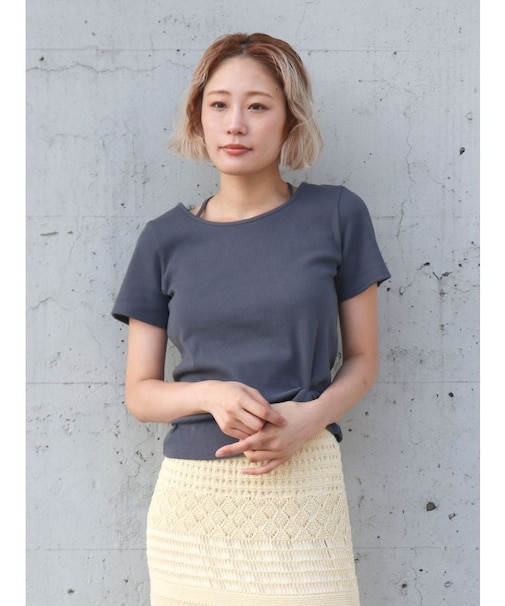 リボンデザインハーフスリーブTee