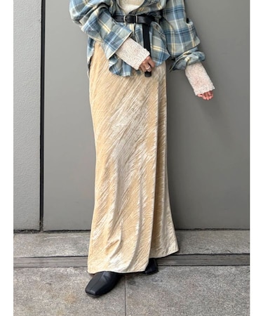 フィットクラッシュベロアスカート