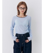 バックオープンベロアロングスリーブTee