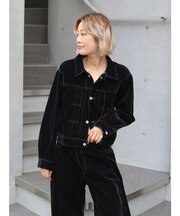 フロッキーデニムジャケット