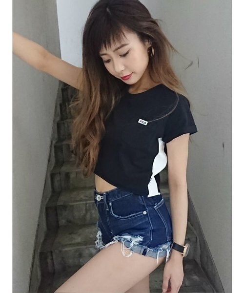 FILAコラボ サイドラインショートTシャツ｜ジェイダの通販｜&mall