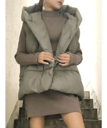 【WEB限定】デザインボリュームECOダウンベスト