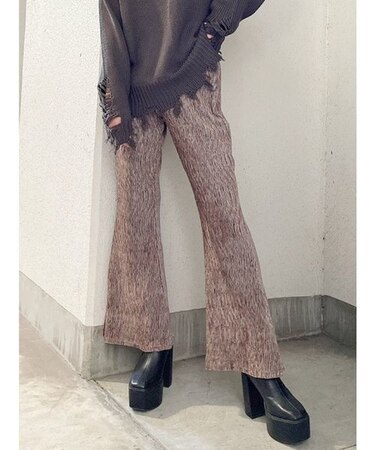 【SETUP着用可】プリーツベロアパンツ