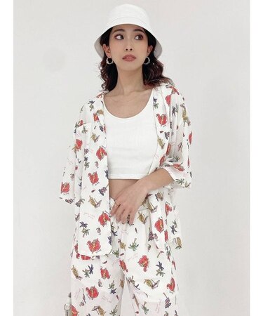 【セットアップ着用可】ORIGINAL BEACH PATTERNハーフスリーブシャツ